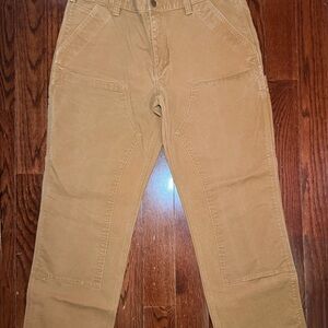 Carhartt Rugged Flex Relaxed Fit Duck Double Front Utility Work Pant Brown 36/30